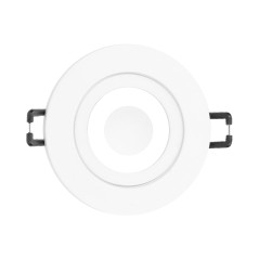 FRÅN S dekorativ ram för spotbelysning, MR16/GU10 max 50W, rund, vit IP44