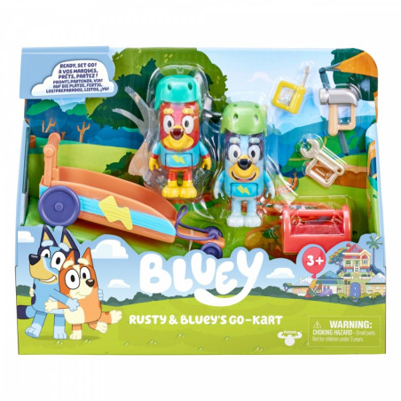 Set med Bluey gokart + 2 valparfigurer | HandlaSmidigt.se