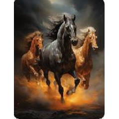 Diamantmosaik - tre galopperande hästar
