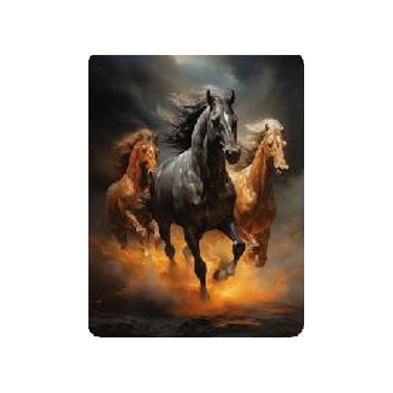 Diamantmosaik - tre galopperande hästar