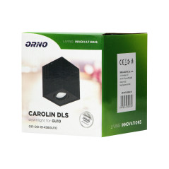 CAROLIN DLS GU10 downlight max 35W, IP20, fyrkantig, svart
