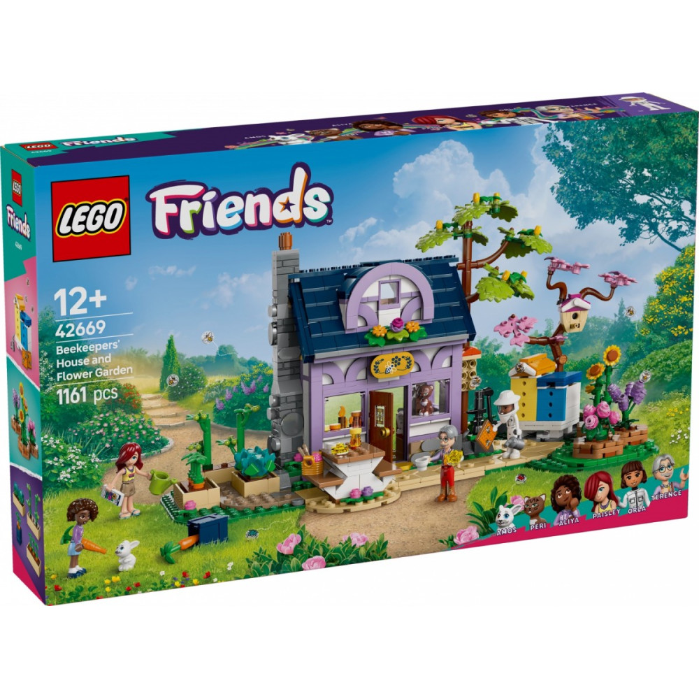 Klocki friends 42669 dom pszczelarzy i kwiatowy ogród