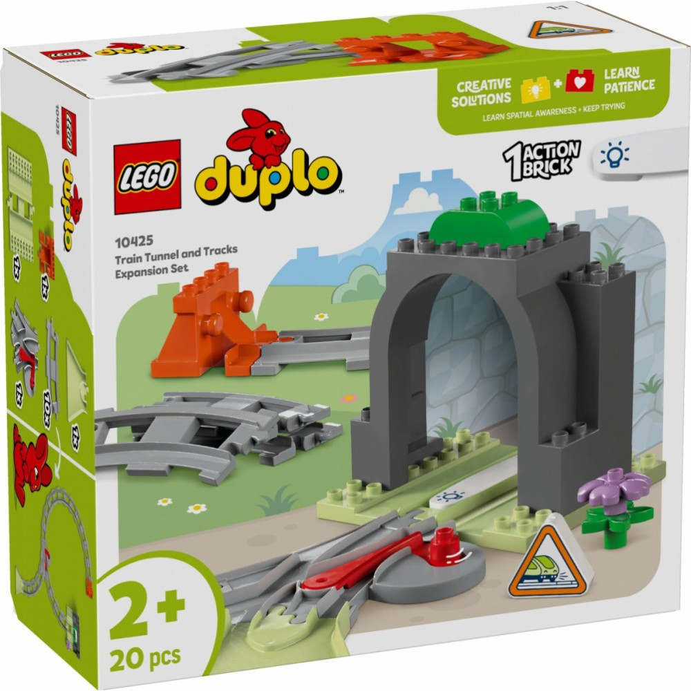 Klocki duplo 10425 tunel i tory kolejowe - zestaw rozszerzający