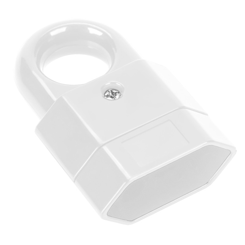 Europlugg, platt, 10A, vit