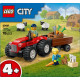 Klocki city 60461 czerwony traktor z przyczepą i owcą