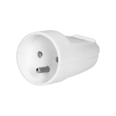 Uppackningsbart enkelt bärbar uttag, 16A, 250V, 2P+Z, vit