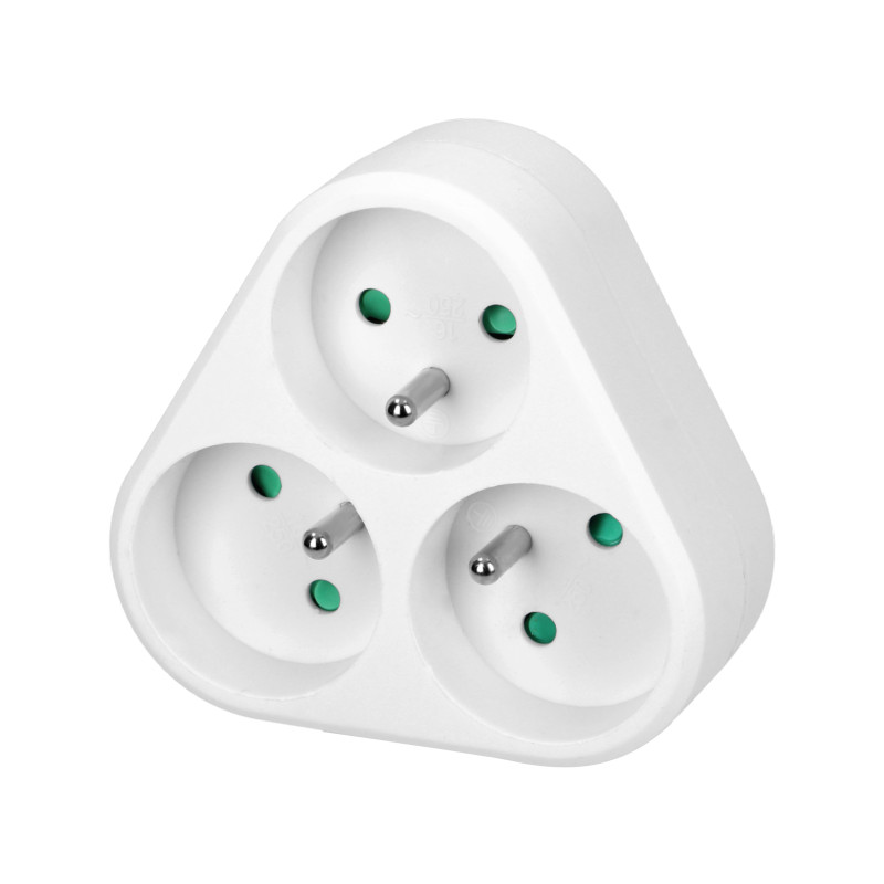 Grenuttag 3x2P+Z, vit