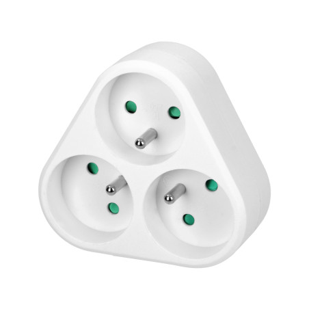 Grenuttag 3x2P+Z, vit