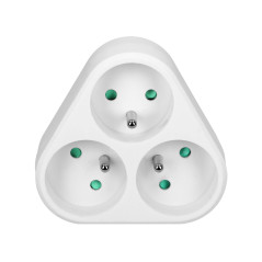 Grenuttag 3x2P+Z, vit