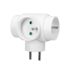 Grenuttag 3x2P+Z, vit