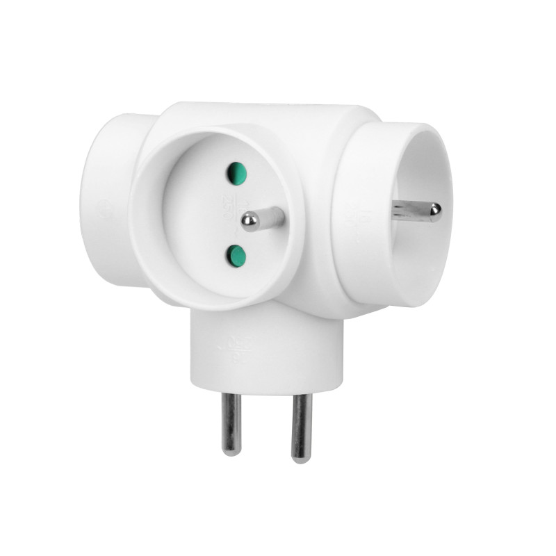 Grenuttag 3x2P+Z, vit