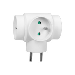 Grenuttag 3x2P+Z, vit