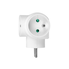 Grenuttag 3x2P+Z, vit