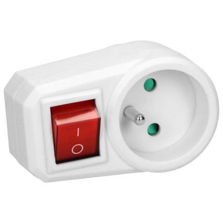Adapter 2P-Z med strömbrytare
