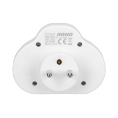 Grenuttag 2x2P+J med strömbrytare, vit