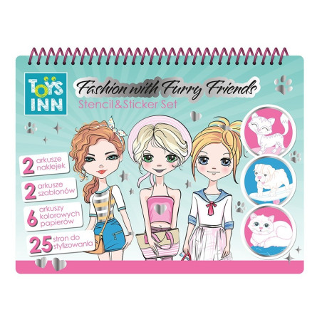 Modeklistikdjur klistermärken färgläggning