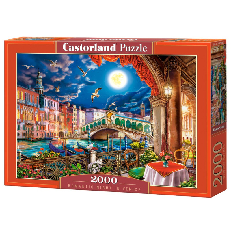 Pussel med 2000 bitar, en romantisk natt i Venedig.