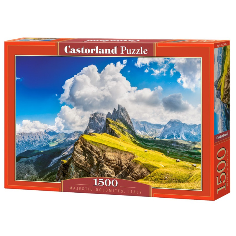 Pussel med 1500 delar av majestätiska Dolomiterna i Italien.