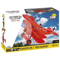 Klocki fokker dr.1 czerwony baron 221 klocków