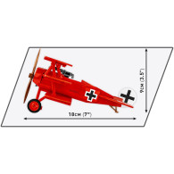 Klocki fokker dr.1 czerwony baron 221 klocków