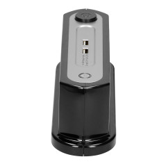 Strömförsörjningslist med 3x2P+Z-strömbrytare, 2xUSB 2.4A-laddare, Typ 3-överspänningsskydd, H05VV-F 3x1,5-kabel, längd