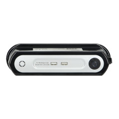 Strömförsörjningsskena med 3x2P+Z (schuko) strömbrytare, 2xUSB 2.4A laddare, Överspänningsskydd typ 3, H05VV-F 3x1 kabel.