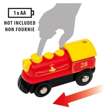 Tåget på batterier Musse Pigg