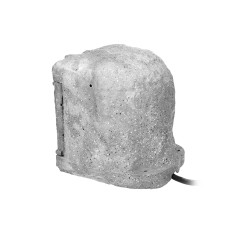 Trädgårdsuttag STEN, 4x2P+Z (schuko), gummikabel H07RN-F 3x1,5mm², 3m, 2 driftlägen: automatisk (max. 1100W)/manuell (max.