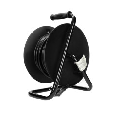 Förlängningssladd med 4 uttag 2P+Z, PVC-kabel H05VV-F 3x1,5mm², längd 50m, termisk, skydd mot överbelastning.