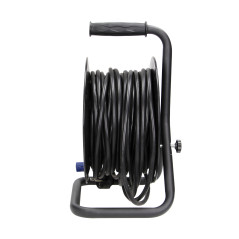 Förlängningssladd, 4 uttag 2P+Z (schuko), kabel PVC H05VV-F 3x1,5mm², längd - 25m, FASTA UTTAG, termisk, spårskydd.