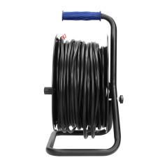 Förlängningssladd, 4 uttag 2P+Z, PVC-kabel H05VV-F 3x1,5mm², längd - 50m, FASTA UTTAG, termisk, strömbananskydd.