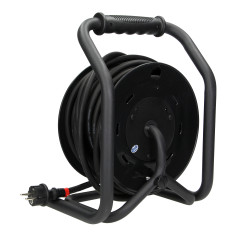 Förlängningssladd professionell IP44, 4 uttag 2P+Z (schuko), oljebeständig gummikabel, H07RN-F 3x2,5mm2, längd 20m, undvik