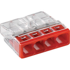 Anslutningsklämma Wago 4-polig, modell: 2273-204, från 0,5-2,50mm2, 5 st.