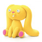 Plastilina hey clay figurin av fluffiga djur, kanin