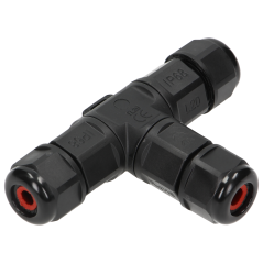 Kabelförgrening T-kontakt IP68, 3x4mm², 450V/25A