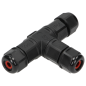 Kabelförgrening T-kontakt IP68, 3x4mm², 450V/25A