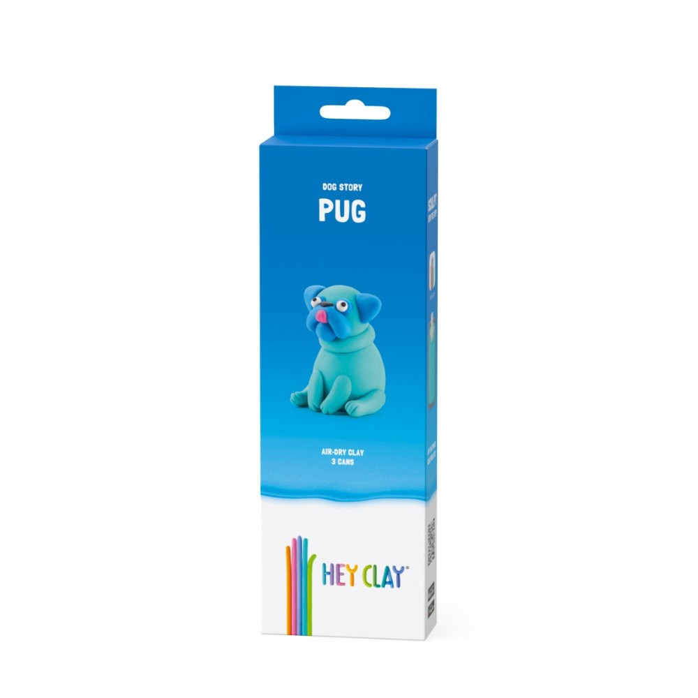 Plastilina hey clay figur hund mops