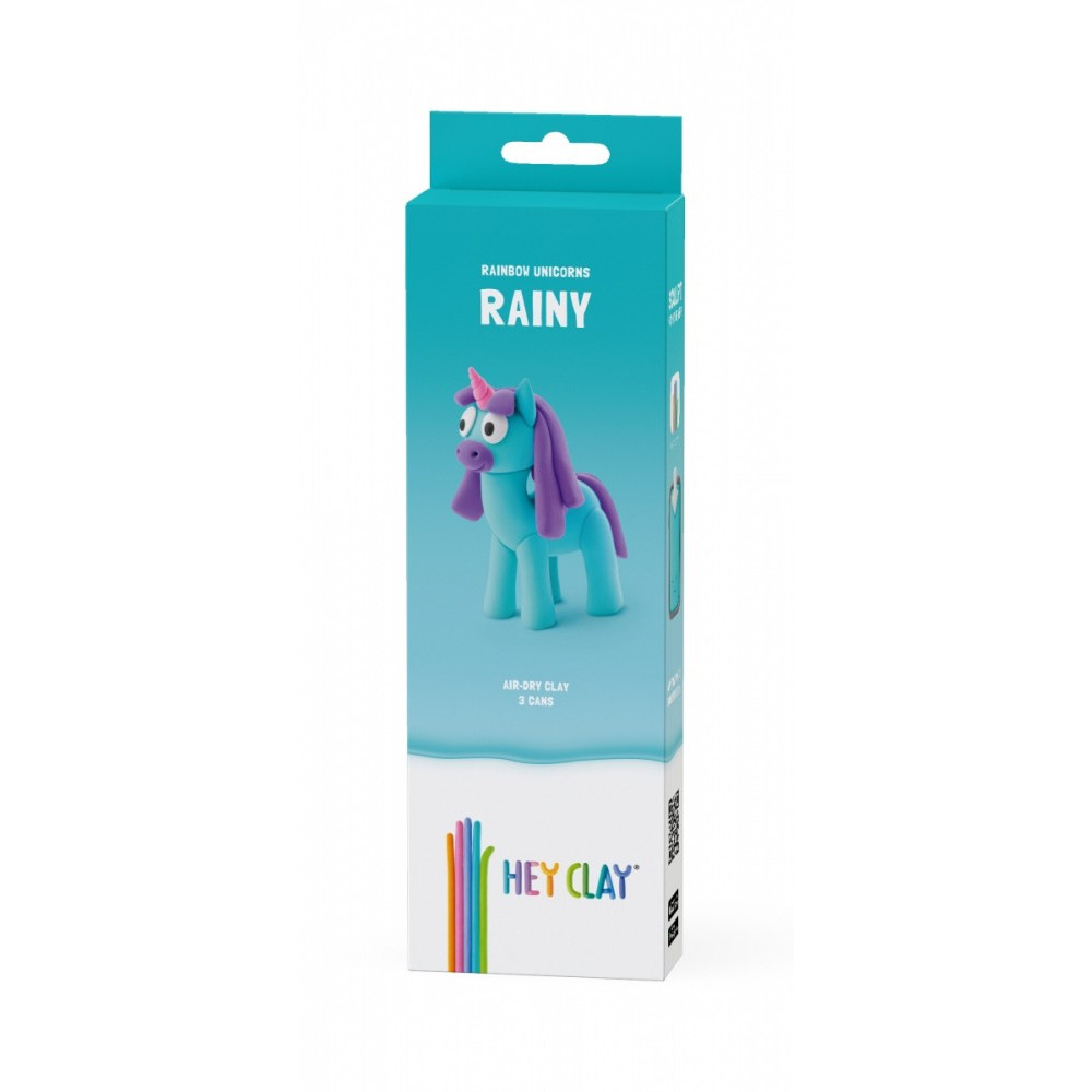 Plastilina hey clay enhörningar 3-pack, regnbåge