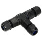 Kabelförgrening T-kontakt IP68, 3x4mm², 450V/25A