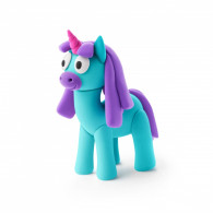 Plastilina hey clay enhörningar 3-pack, regnbåge