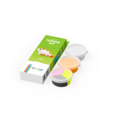 Plastilinler hey clay figurerar fluffiga djur, persisk katt