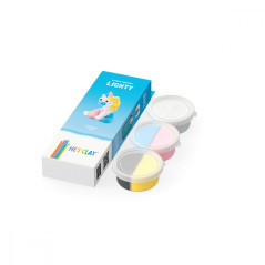 Plastilin hey clay enhörningar 3-pack, ljus