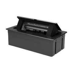 ENHET Möbelkassett infälld i bänkskivan med integrerad PVC-ram för moduluttag 3 x 45x45 mm eller 6 x 22,5x45 mm, kabel 1,5 m.