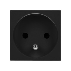 NEXANS FR, modulärt uttag 45x45mm 1x2P+Z, typ E fransk, 16A 250V, svart
