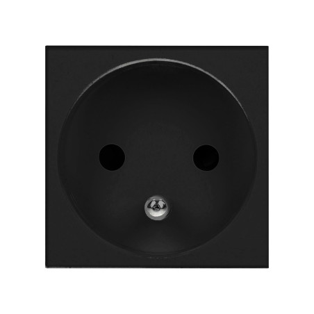 NEXANS FR, modulärt uttag 45x45mm 1x2P+Z, typ E fransk, 16A 250V, svart