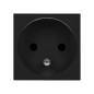 NEXANS FR, modulärt uttag 45x45mm 1x2P+Z, typ E fransk, 16A 250V, svart