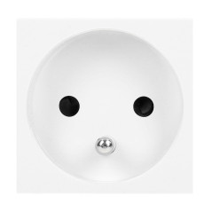 NEXANS FR, modulärt uttag 45x45mm 1x2P+Z, typ E fransk, 16A 250V, vit