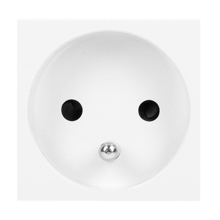 NEXANS FR, modulärt uttag 45x45mm 1x2P+Z, typ E fransk, 16A 250V, vit