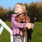 Häst på pinne hobby horse hoppihorse a3 bay - mörkbrun, fuxfärgad.