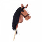 Häst på pinne hobby horse hoppihorse a3 bay - mörkbrun, fuxfärgad.